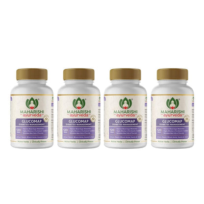 Maharishi Ayurveda Glucomap For Diabetes Management With Jamun,Karela,Neem,Arjuna Help Control Blood Sugar Levels Natural Glucose Regulator Helps In Blood Sugar Metabolism 60 Tablets Pack Of 1