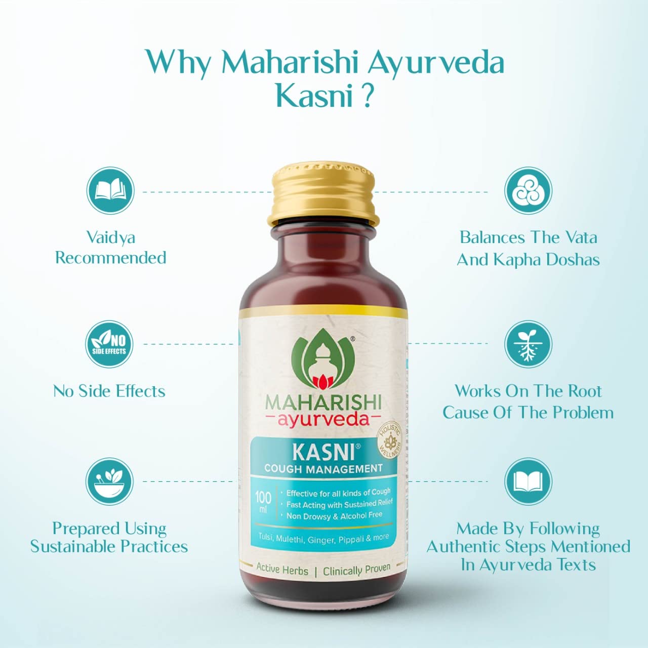 Maharishi Ayurveda Organic Ashwagandha | 100% Organic| General Wellness Tablets| Rejuvenates Mind & Body | Made with Pure Herbs | 120 Tablets (Pack of 2)