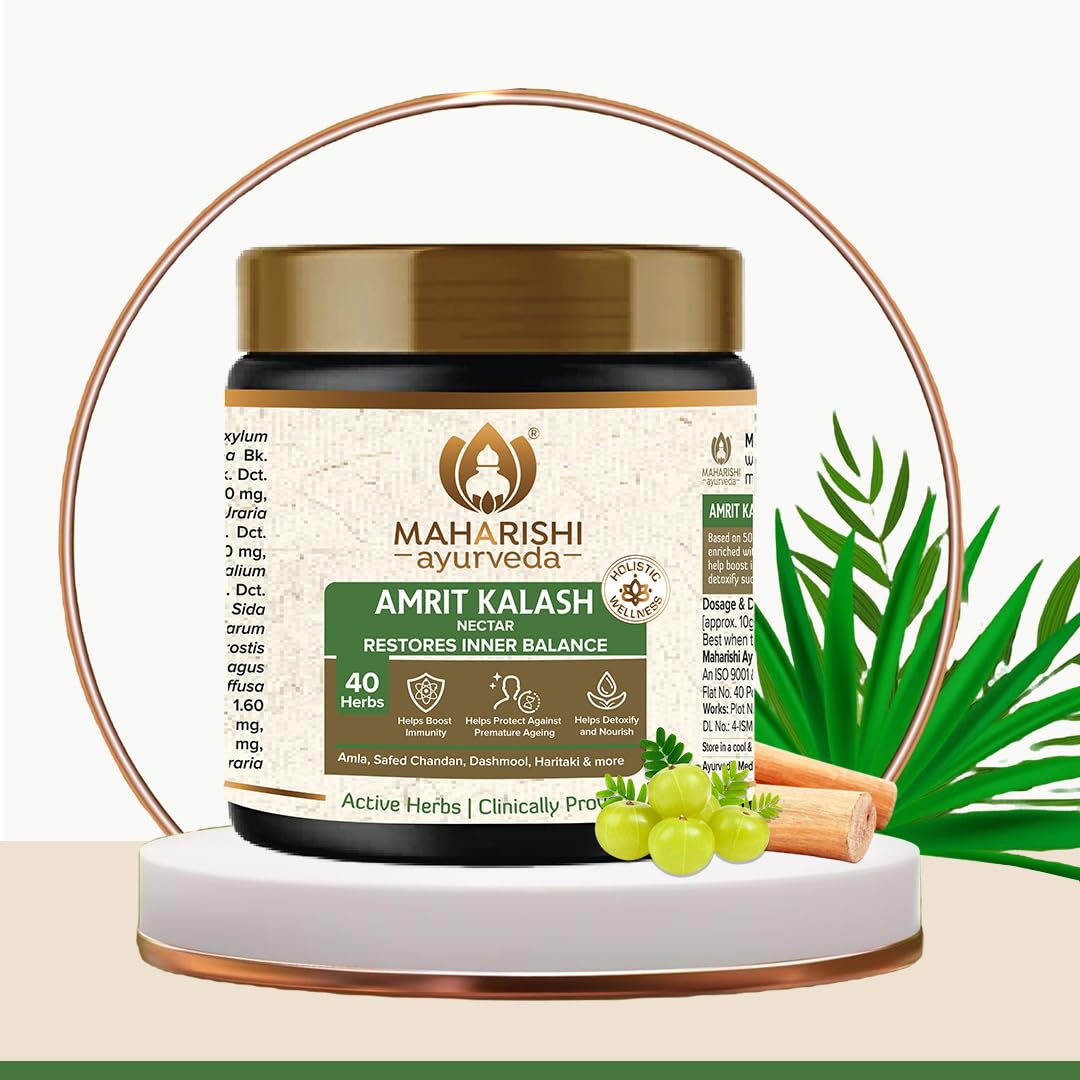 Maharishi Ayurveda Amrit Kalash | 600g Nectar + 60 Tablets | 30 Day Pack