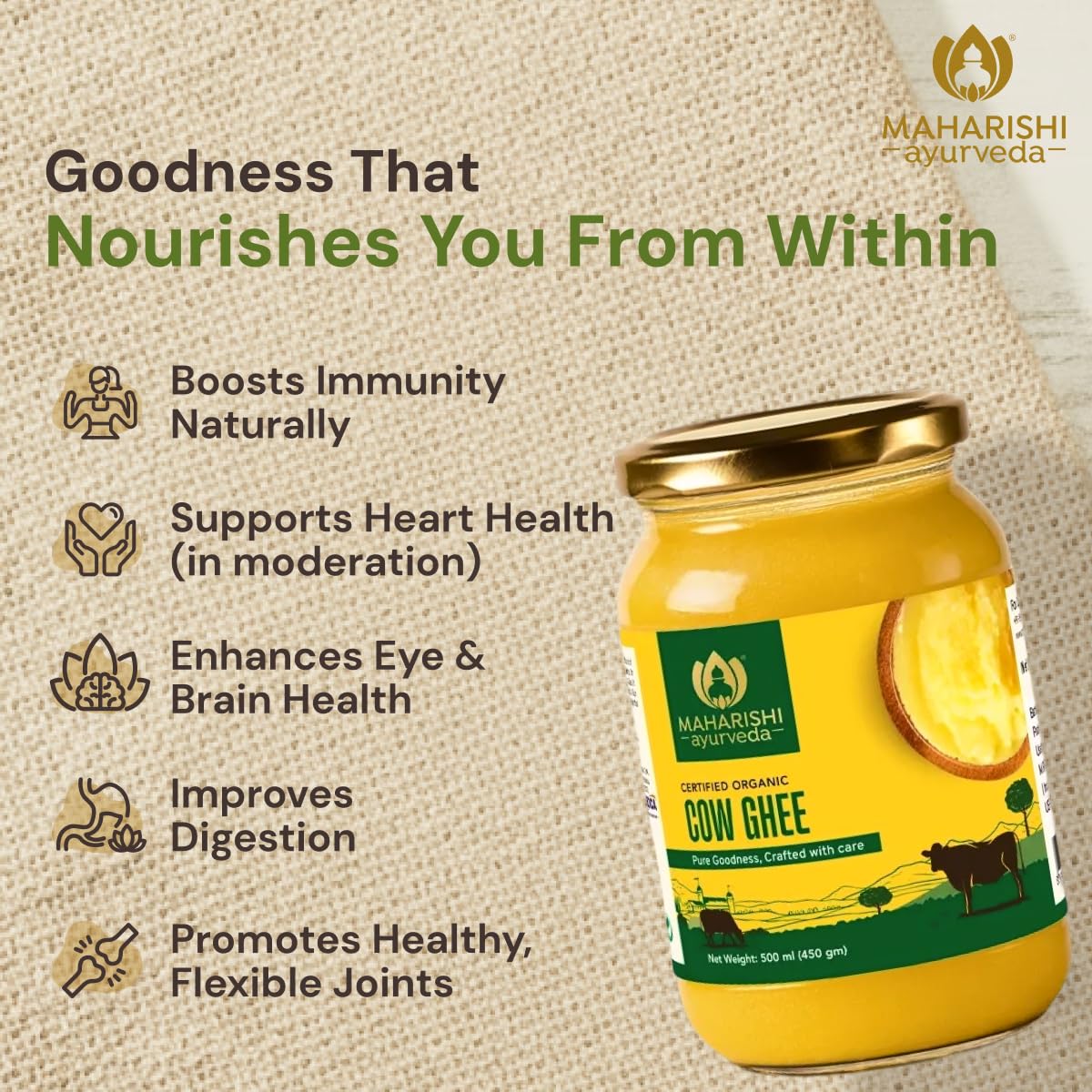 Maharishi Ayurveda Organic Ashwagandha | 100% Organic| General Wellness Tablets| Rejuvenates Mind & Body | Made with Pure Herbs | 120 Tablets (Pack of 2)