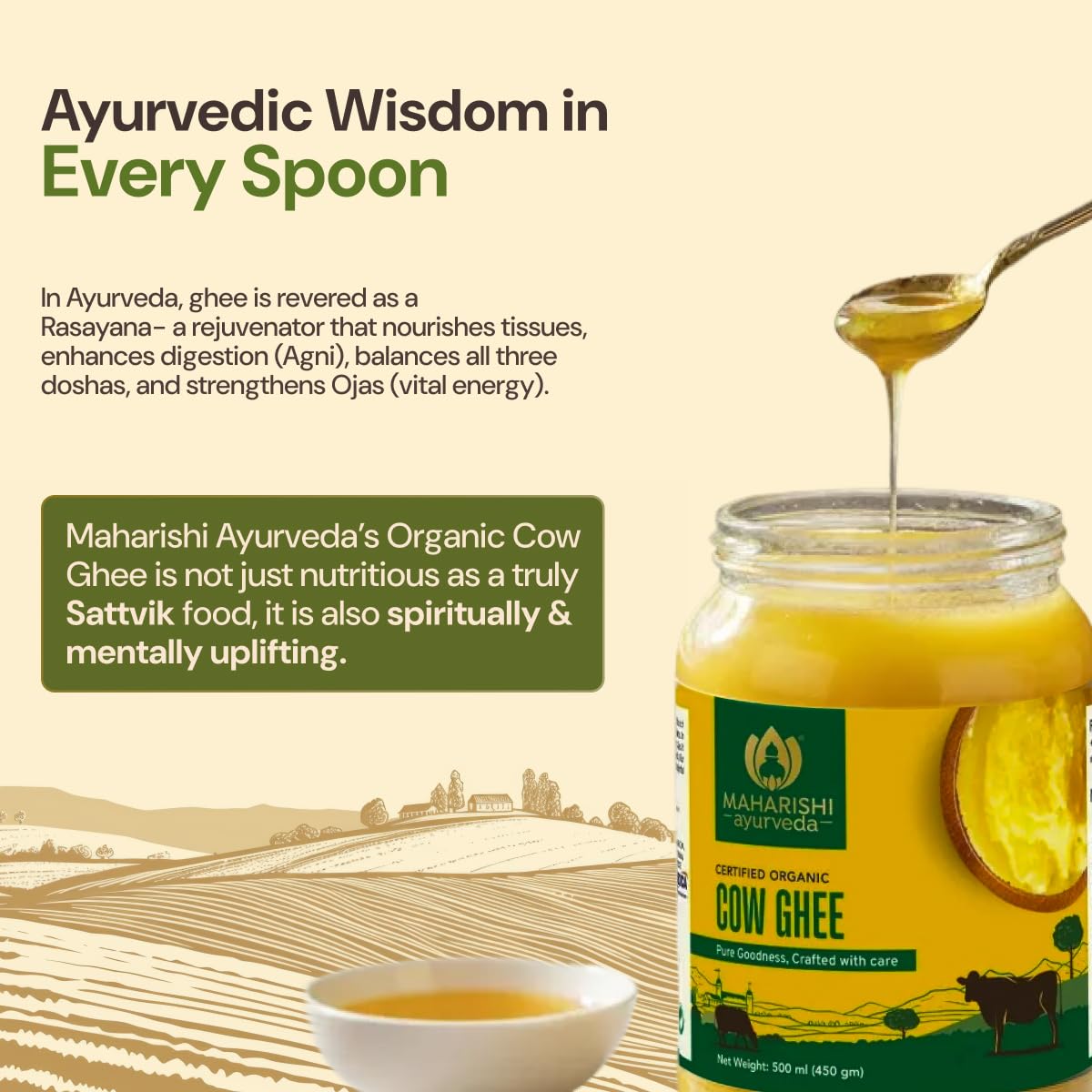 Maharishi Ayurveda Organic Ashwagandha | 100% Organic| General Wellness Tablets| Rejuvenates Mind & Body | Made with Pure Herbs | 120 Tablets (Pack of 2)